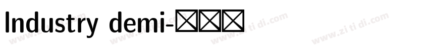 lndustry demi字体转换